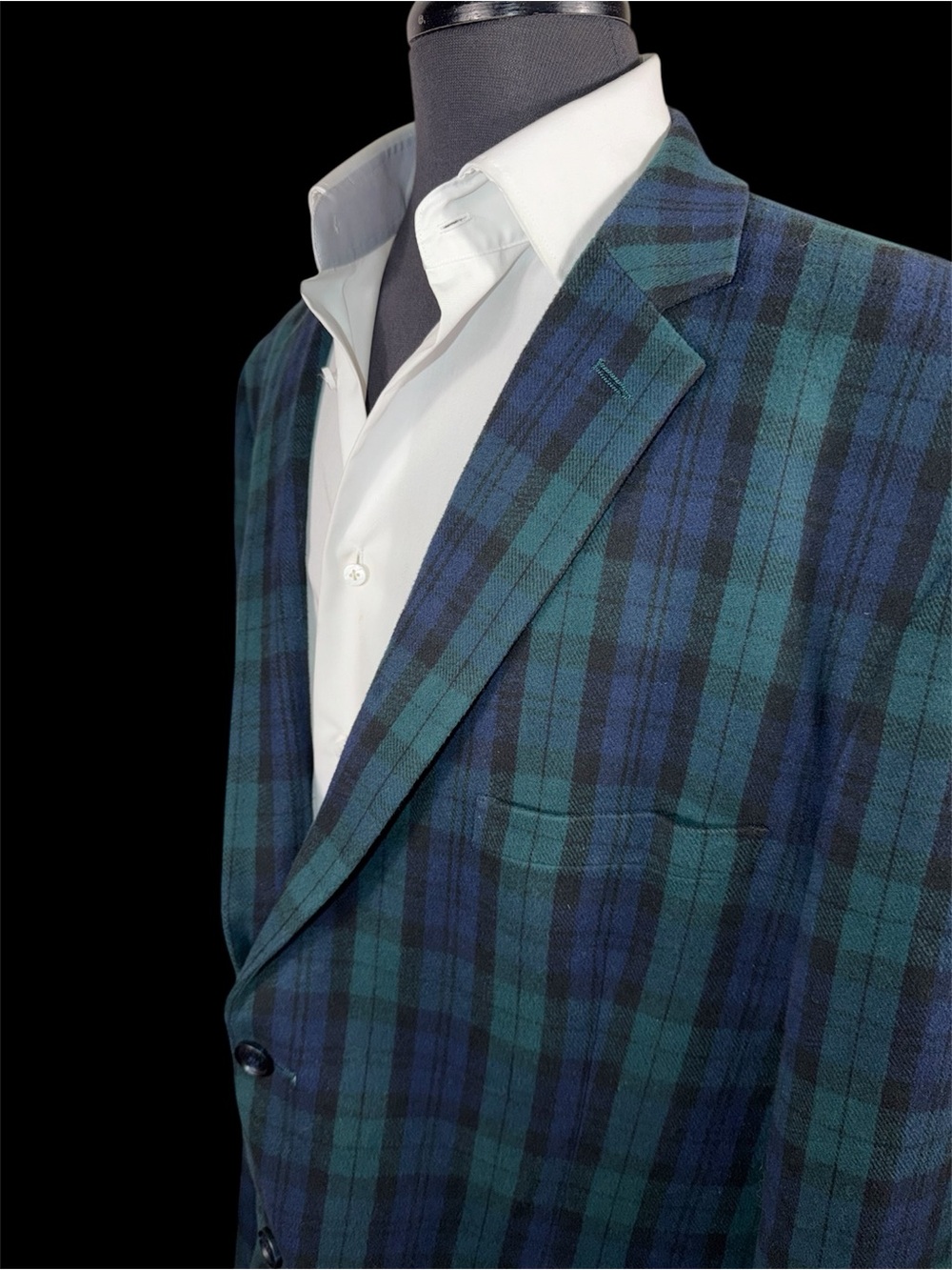 BIG & TALL CROWN & IVY TARTAN PLAID FLANNEL SPORT COAT SZ 50R